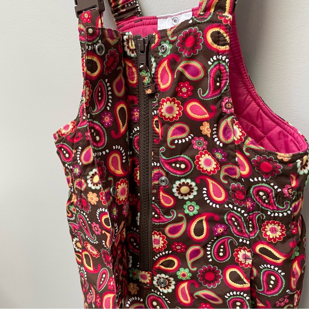 Hanna Andersson snow bib, 90 cm/3T, paisley print - Picture 7 of 11
